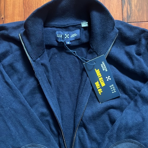 Men’s navy blue full zip size medium NWT - Picture 4 of 5
